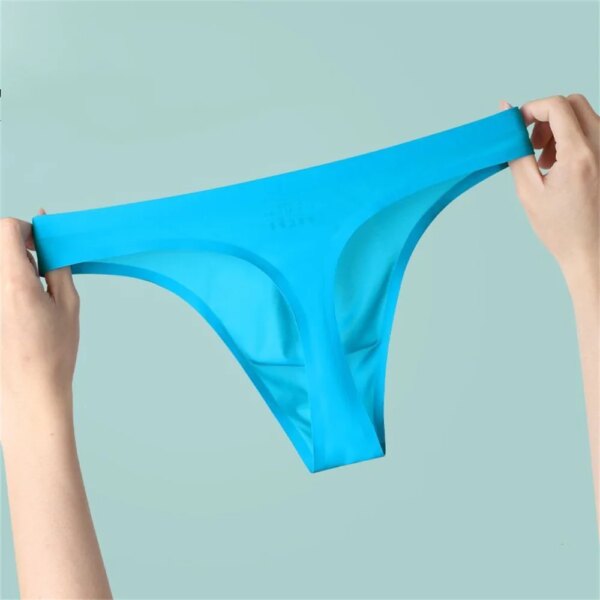 String sexy sans couture pour hommes, culotte masculine, string ultra fin, sport, fitness, poudres bombées, taille basse, grande taille – Image 2