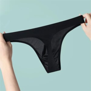 String sexy sans couture pour hommes, culotte masculine, string ultra fin, sport, fitness, poudres bombées, taille basse, grande taille