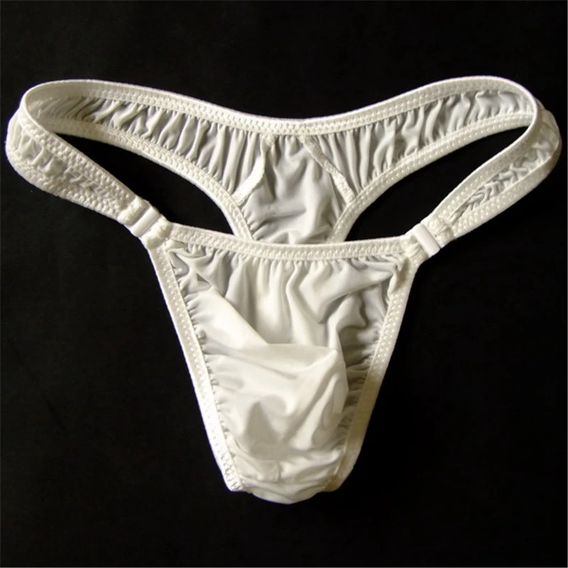 Strings en nylon translucide pour hommes, slips de bikini sexy à boutons, string gay, jocks, tanga, t-back, sous-vêtements gay, chaud, M, L, XL, 2019