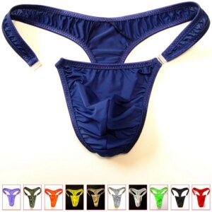 Strings en nylon translucide pour hommes, slips de bikini sexy à boutons, string gay, jocks, tanga, t-back, sous-vêtements gay, chaud, M, L, XL, 2019