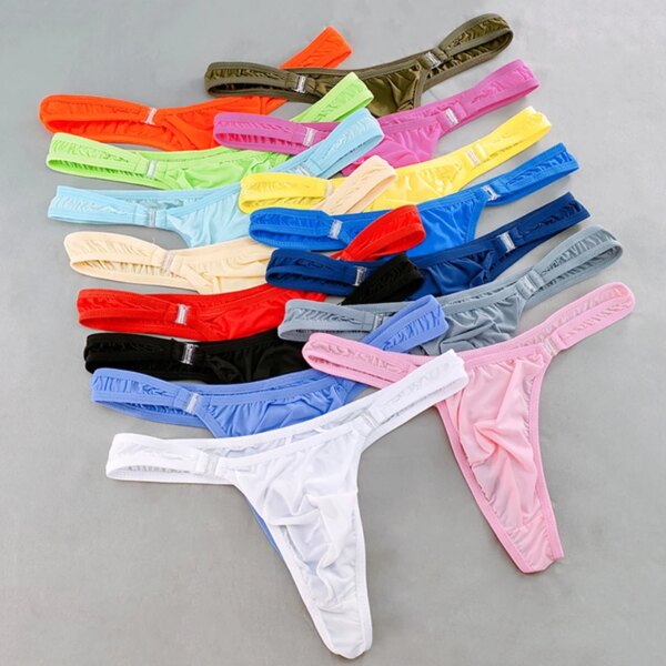 InjSexy-String en Forme de Pénis pour Homme, Taille Basse, Poignées Amovibles, Haute artificiel asticité, Ultra-Mince, Sous-Vêtements Gay – Image 2