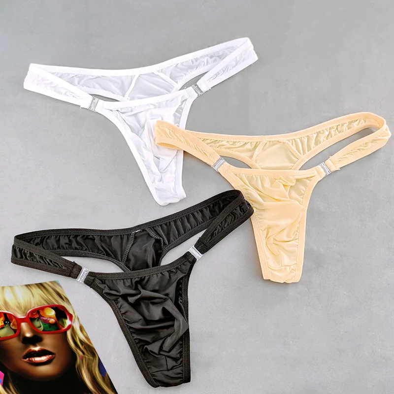 InjSexy-String en Forme de Pénis pour Homme, Taille Basse, Poignées Amovibles, Haute artificiel asticité, Ultra-Mince, Sous-Vêtements Gay