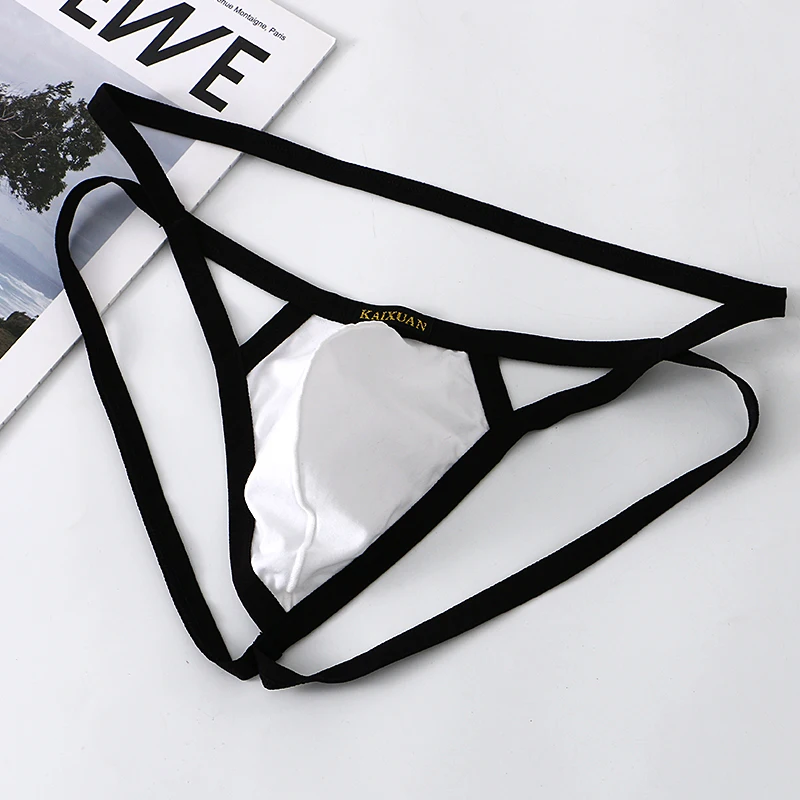 String en coton respirant pour hommes, string sexy, sous-vêtements string