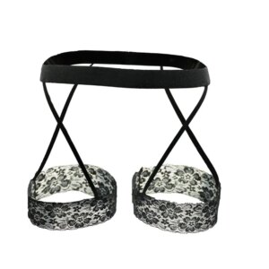 Culotte en dentelle dos nu pour hommes, sous-vêtements sexy, porte-jarretelles montrant les fesses, short string, lingerie masculine gay, 7.0 zones