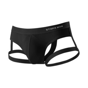 Jockstrap en forme de glace pour hommes, sangle de jarretelle U convexe, mince, dos nu, sous-vêtements confortables, slips, string masculin