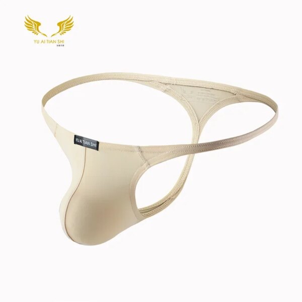 Tongs en T pour hommes, sous-vêtements sexy, bikini, mini culotte respirante, lingerie douce – Image 3