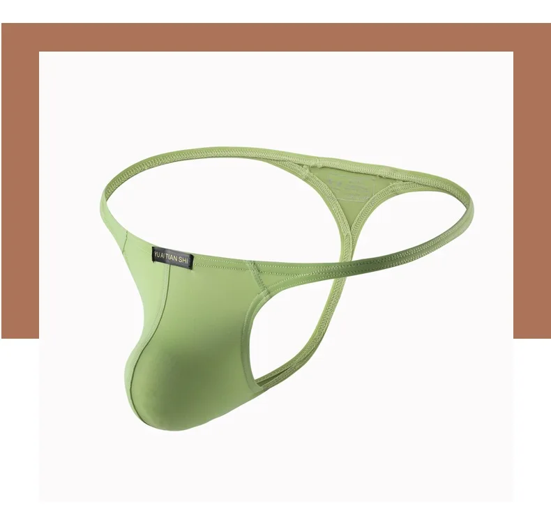 Tongs en T pour hommes, sous-vêtements sexy, bikini, mini culotte respirante, lingerie douce