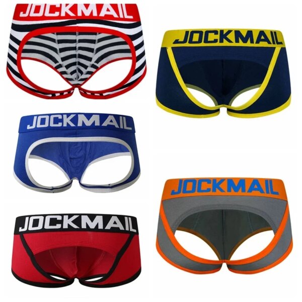 Culotte jockstrap pour homme, sous-vêtement Gay, String, Boxer, Slip, Sexy, pochette en coton – Image 3