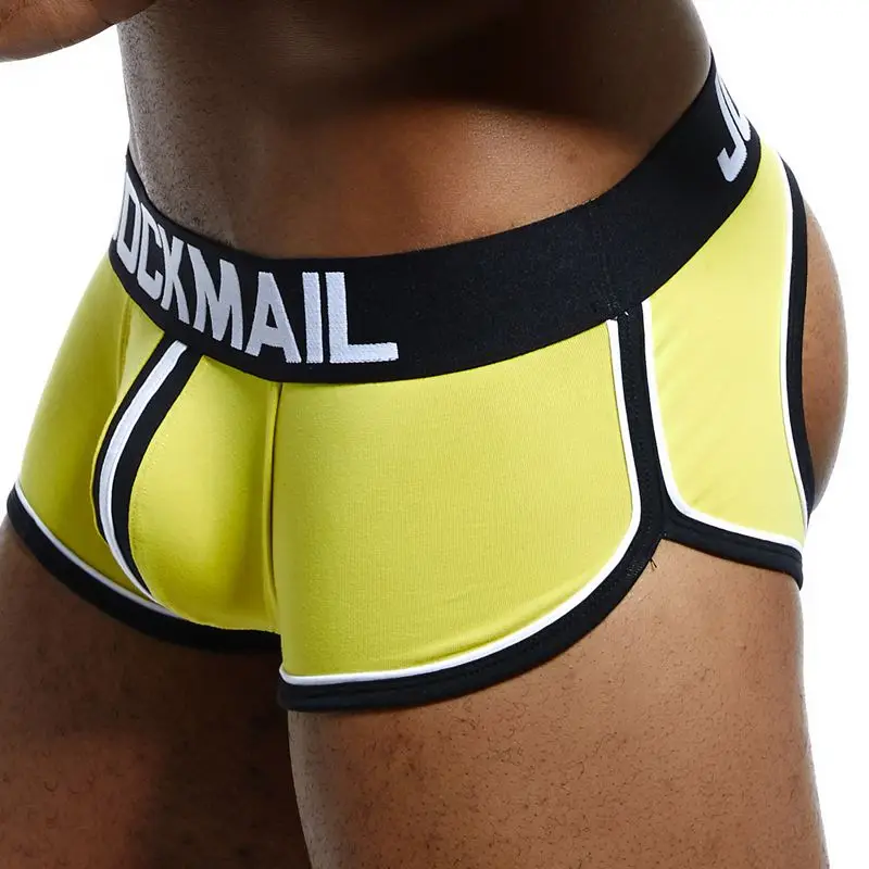 Culotte jockstrap pour homme, sous-vêtement Gay, String, Boxer, Slip, Sexy, pochette en coton