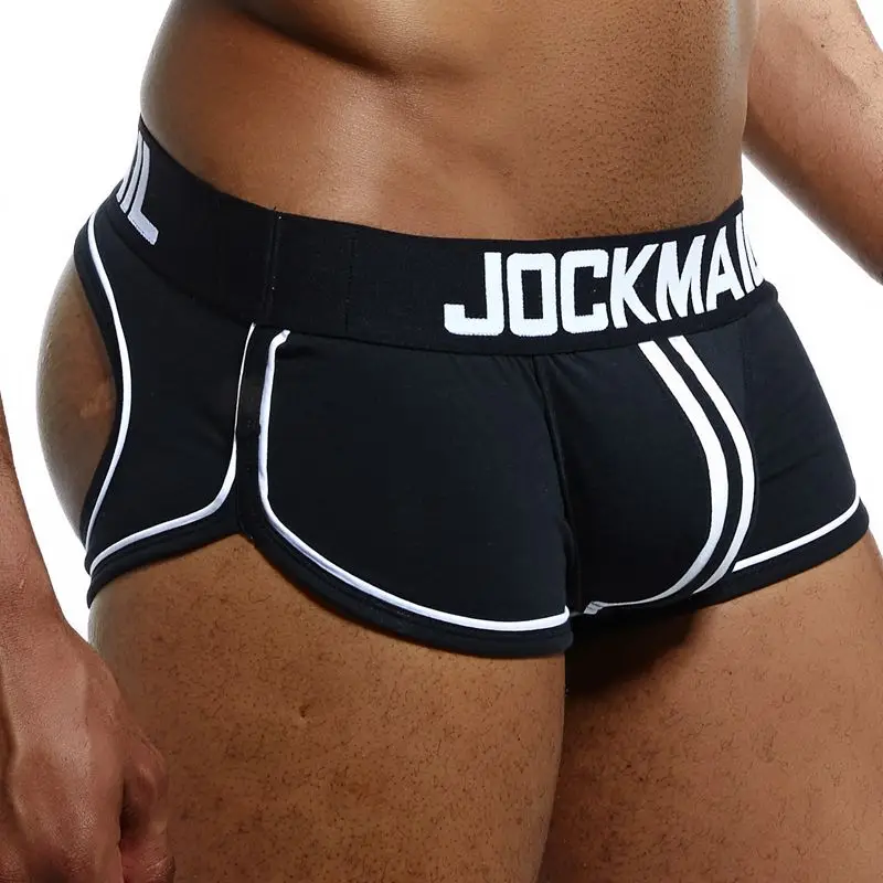 Culotte jockstrap pour homme, sous-vêtement Gay, String, Boxer, Slip, Sexy, pochette en coton