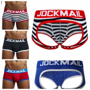 Culotte jockstrap pour homme, sous-vêtement Gay, String, Boxer, Slip, Sexy, pochette en coton