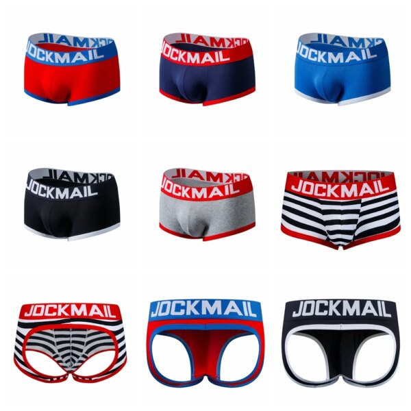 Culotte jockstrap pour homme, sous-vêtement Gay, String, Boxer, Slip, Sexy, pochette en coton – Image 5