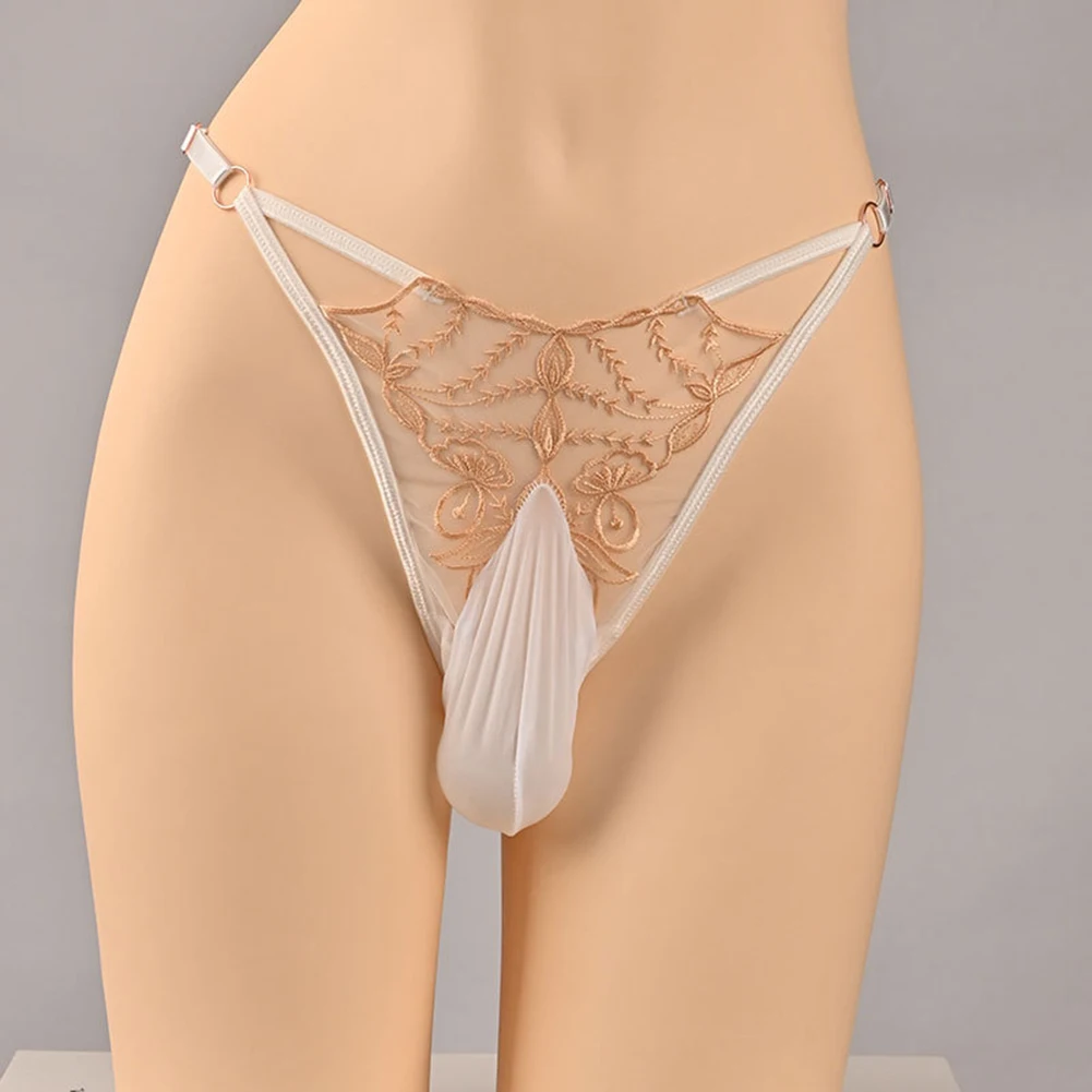 Bikini Sexy Romantique pour Hommes, Poudres de Boule, TBack Dentelle, Amissié, Grand Sous-Vêtements, Intimes, Gay Temptatio JJ, Manches 7.0, Lingerie Sissy