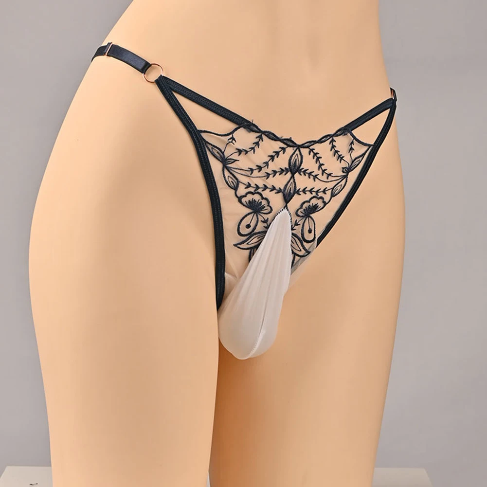 Bikini Sexy Romantique pour Hommes, Poudres de Boule, TBack Dentelle, Amissié, Grand Sous-Vêtements, Intimes, Gay Temptatio JJ, Manches 7.0, Lingerie Sissy