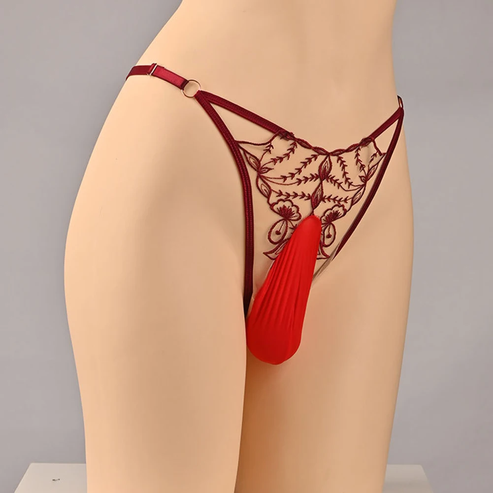 Bikini Sexy Romantique pour Hommes, Poudres de Boule, TBack Dentelle, Amissié, Grand Sous-Vêtements, Intimes, Gay Temptatio JJ, Manches 7.0, Lingerie Sissy