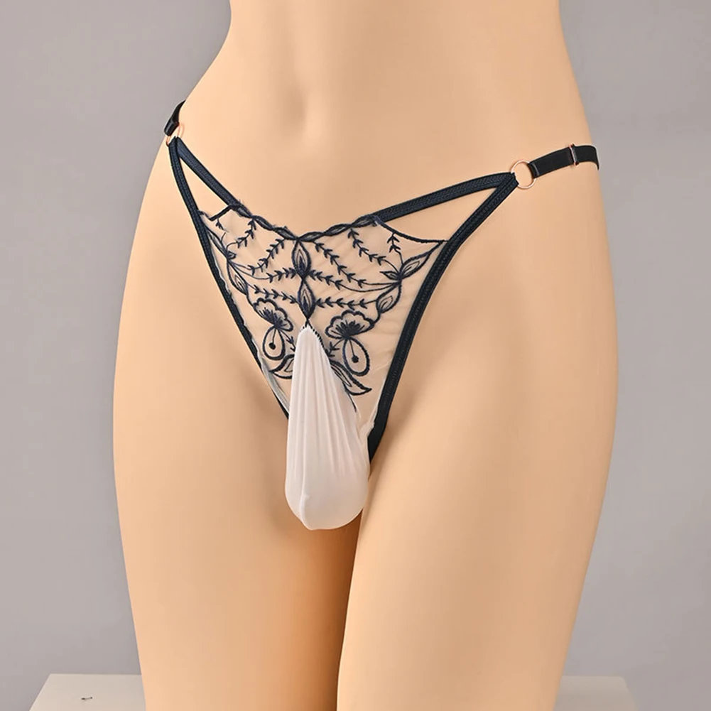Bikini Sexy Romantique pour Hommes, Poudres de Boule, TBack Dentelle, Amissié, Grand Sous-Vêtements, Intimes, Gay Temptatio JJ, Manches 7.0, Lingerie Sissy