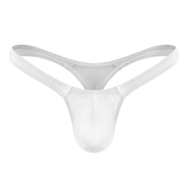 String Sexy Solide pour Homme, Taille Basse, Simple, Dos en T, Sous-Vêtement Bikini – Image 2