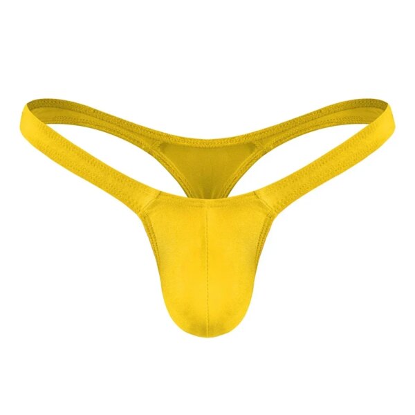 String Sexy Solide pour Homme, Taille Basse, Simple, Dos en T, Sous-Vêtement Bikini – Image 3