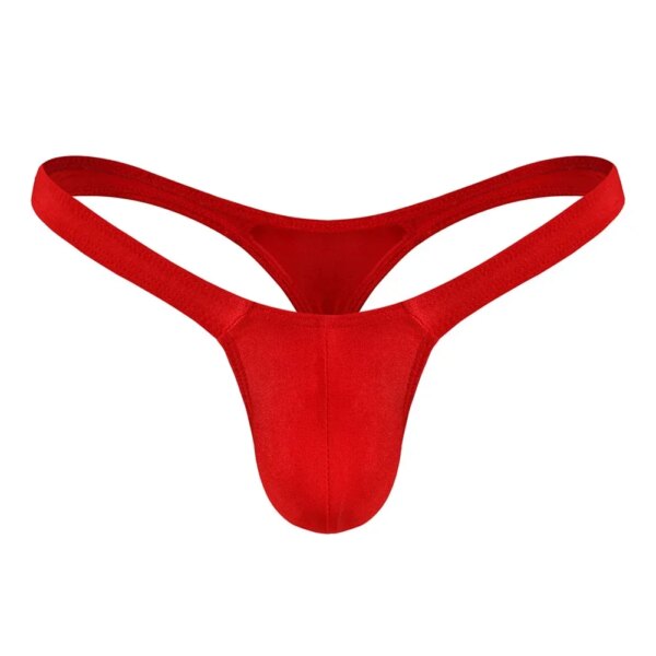 String Sexy Solide pour Homme, Taille Basse, Simple, Dos en T, Sous-Vêtement Bikini – Image 4