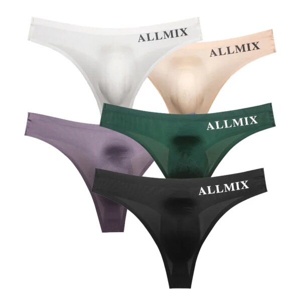 Strings transparents sexy pour hommes, sous-vêtements de sport, fitness, culottes fines pour les hanches, taille basse, sans couture, 3 pièces – Image 2