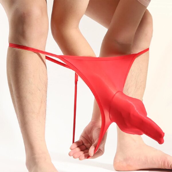 Strings sexy sans couture pour hommes, culottes transparentes, sous-vêtements transparents – Image 3