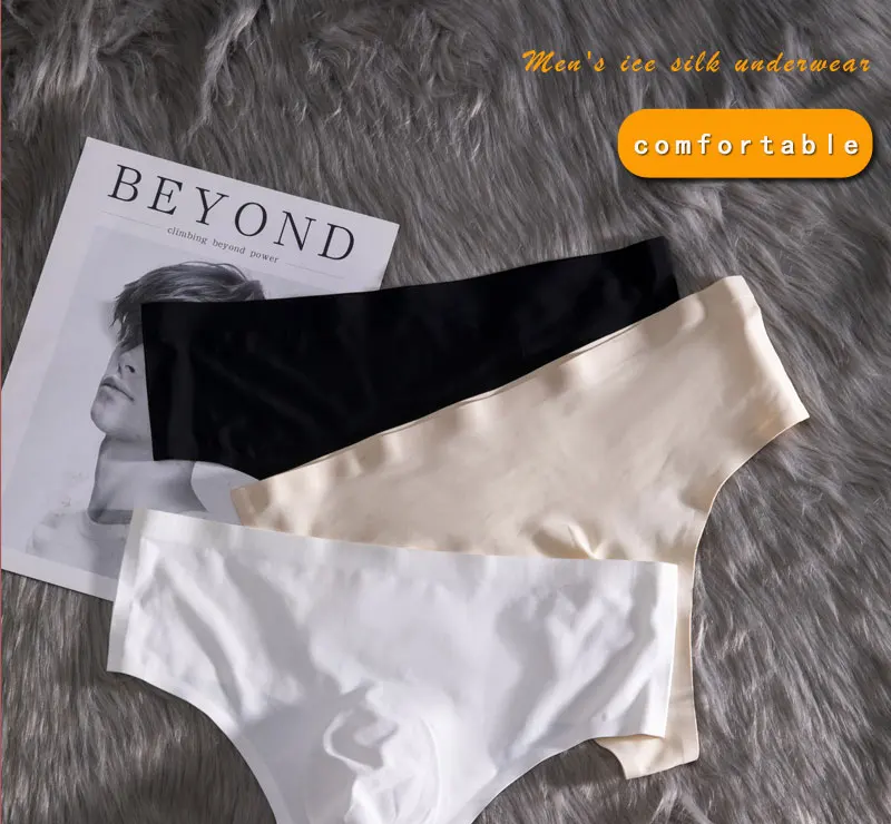 Bikini taille haute pour homme, sous-vêtement sexy, slip string, respirant, sans couture, lingerie Sissy Bikini taille haute pour homme, sous-vêtement sexy, slip string, respirant, sans couture, lingerie Sissy