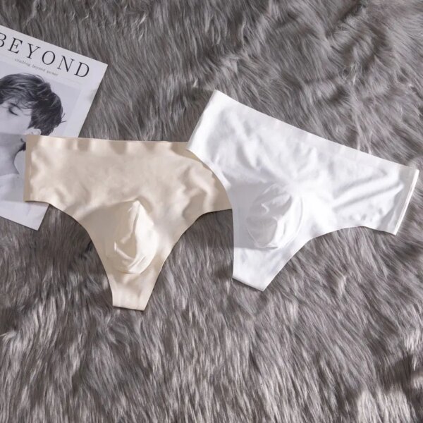 Bikini taille haute pour homme, sous-vêtement sexy, slip string, respirant, sans couture, lingerie Sissy – Image 3
