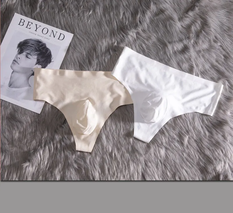 Bikini taille haute pour homme, sous-vêtement sexy, slip string, respirant, sans couture, lingerie Sissy Bikini taille haute pour homme, sous-vêtement sexy, slip string, respirant, sans couture, lingerie Sissy
