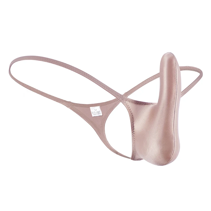 YAULAANG-Sous-vêtements sexy pour hommes, lingerie gay, string gras, brillant, taille basse, haute élasticité