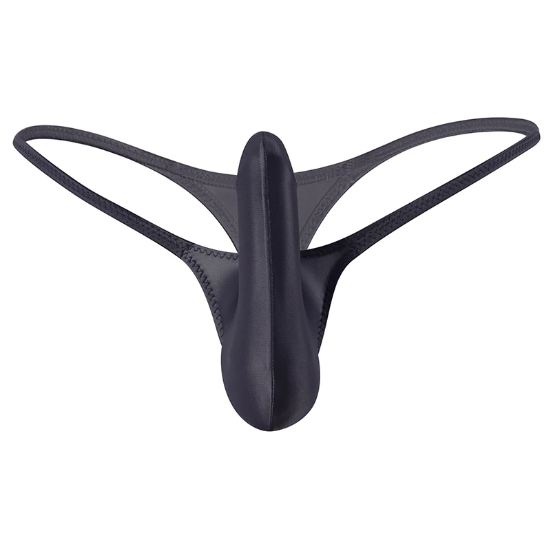 YAULAANG-Sous-vêtements sexy pour hommes, lingerie gay, string gras, brillant, taille basse, haute élasticité