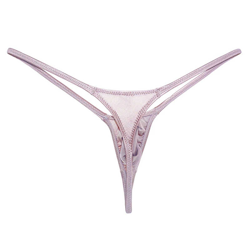 YAULAANG-Sous-vêtements sexy pour hommes, lingerie gay, string gras, brillant, taille basse, haute élasticité