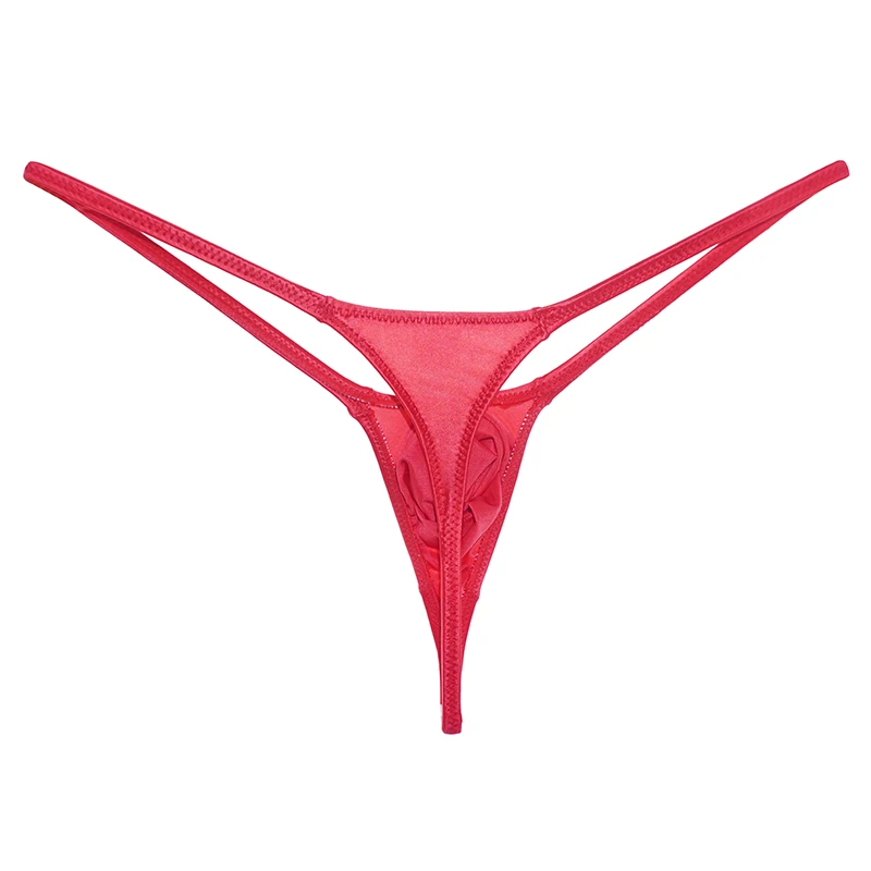YAULAANG-Sous-vêtements sexy pour hommes, lingerie gay, string gras, brillant, taille basse, haute élasticité