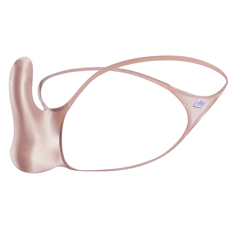 YAULAANG-Sous-vêtements sexy pour hommes, lingerie gay, string gras, brillant, taille basse, haute élasticité