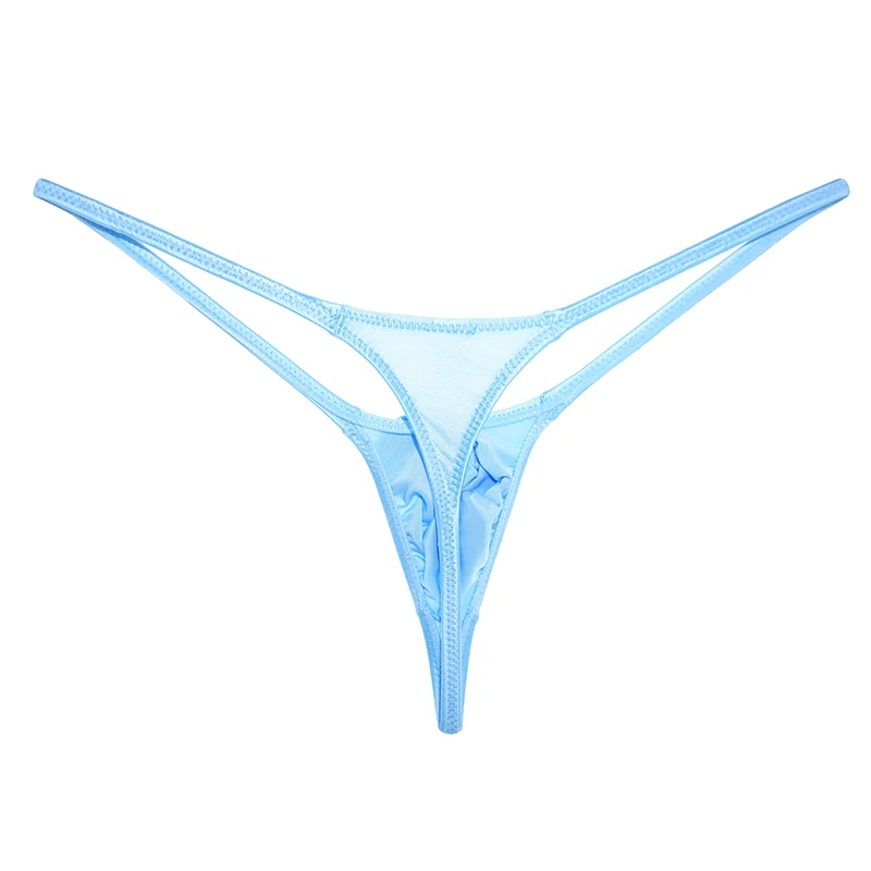 YAULAANG-Sous-vêtements sexy pour hommes, lingerie gay, string gras, brillant, taille basse, haute élasticité