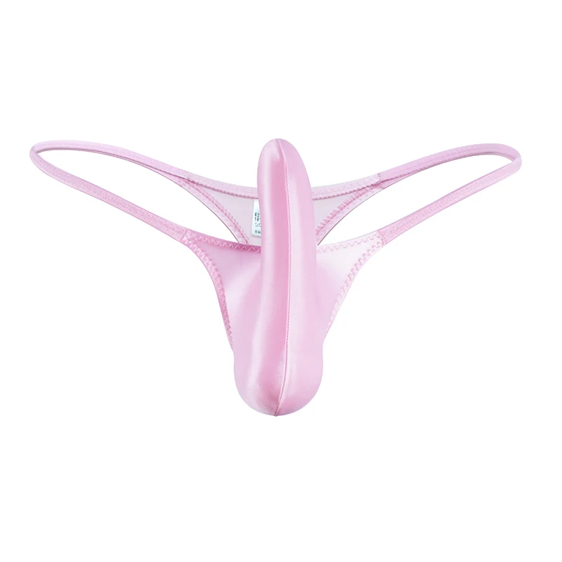 YAULAANG-Sous-vêtements sexy pour hommes, lingerie gay, string gras, brillant, taille basse, haute élasticité