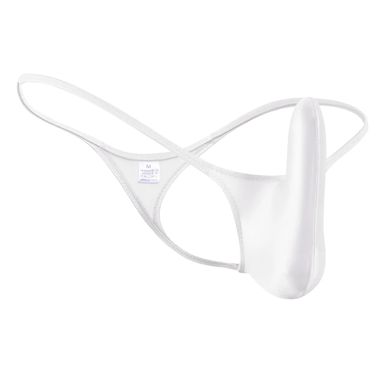 YAULAANG-Sous-vêtements sexy pour hommes, lingerie gay, string gras, brillant, taille basse, haute élasticité