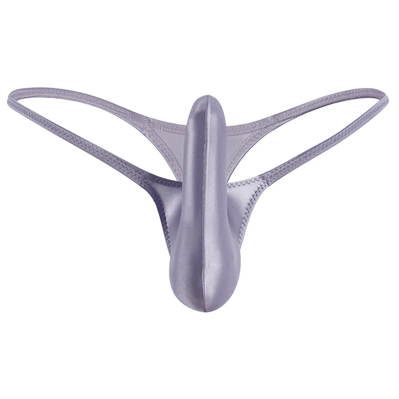 YAULAANG-Sous-vêtements sexy pour hommes, lingerie gay, string gras, brillant, taille basse, haute élasticité