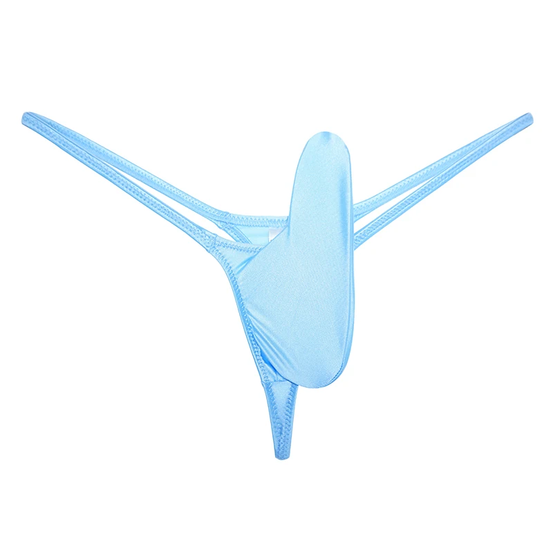YAULAANG-Sous-vêtements sexy pour hommes, lingerie gay, string gras, brillant, taille basse, haute élasticité