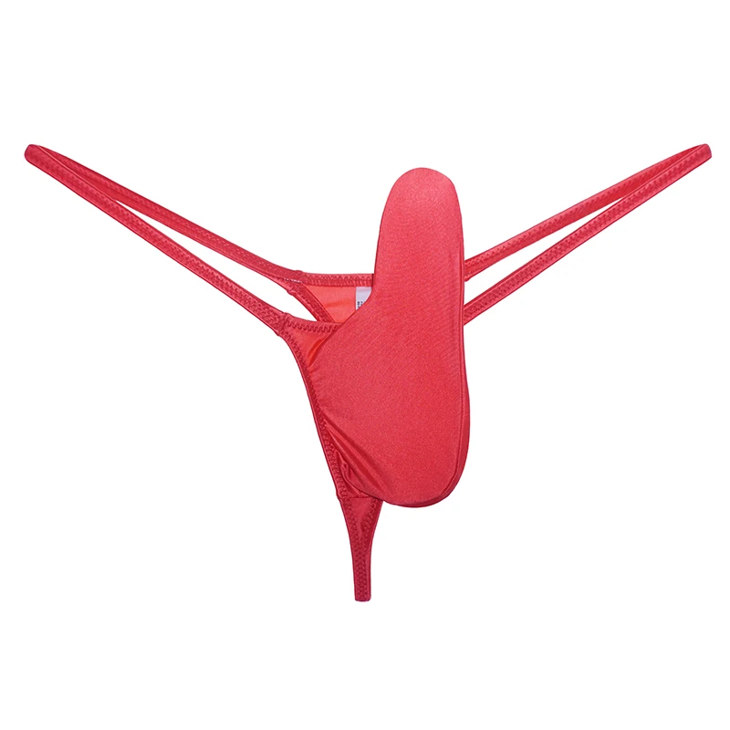 YAULAANG-Sous-vêtements sexy pour hommes, lingerie gay, string gras, brillant, taille basse, haute élasticité