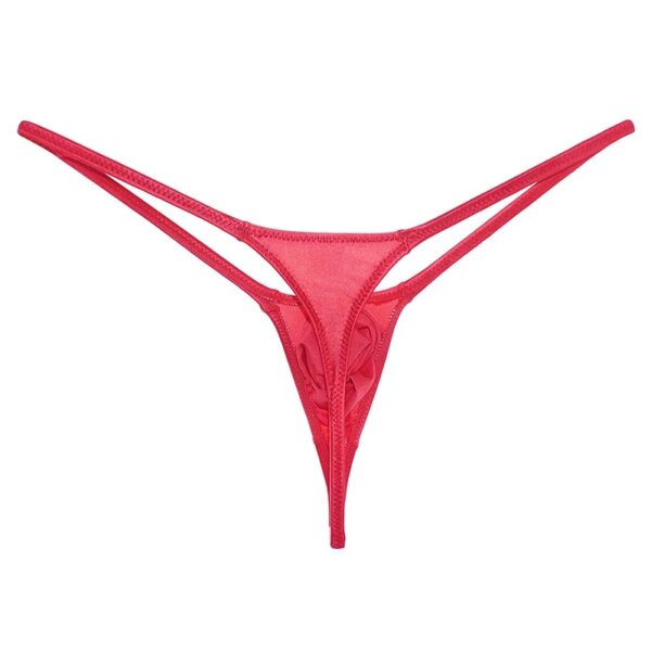 YAULAANG-Sous-vêtements sexy pour hommes, lingerie gay, string gras, brillant, taille basse, haute élasticité – Image 6