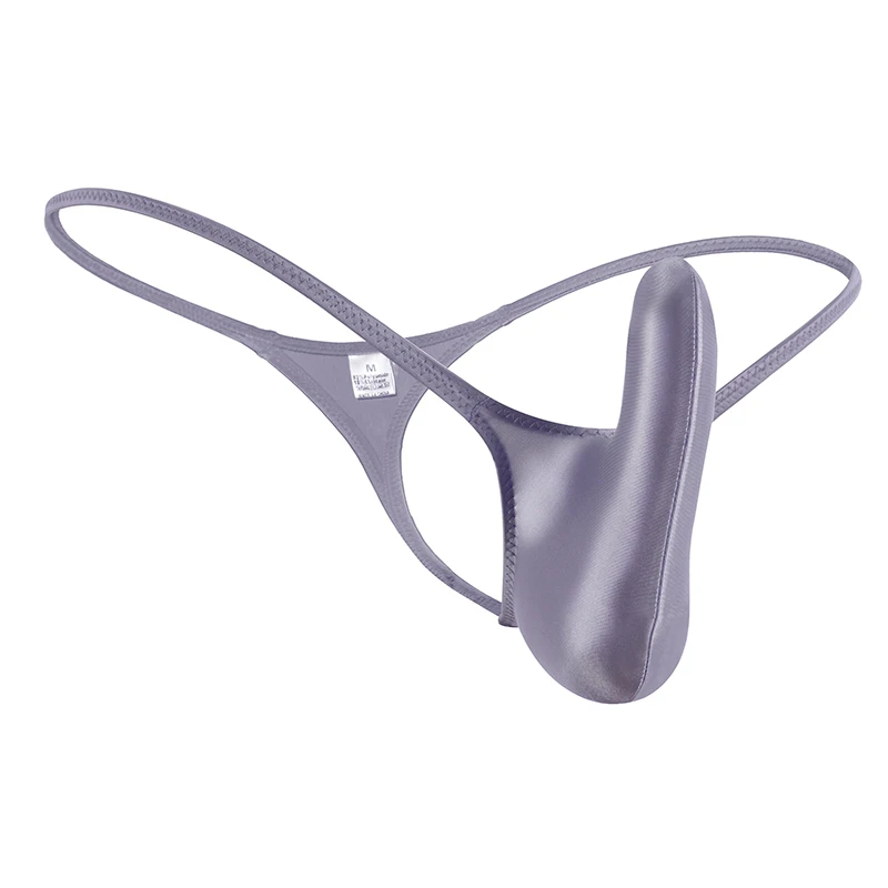 YAULAANG-Sous-vêtements sexy pour hommes, lingerie gay, string gras, brillant, taille basse, haute élasticité