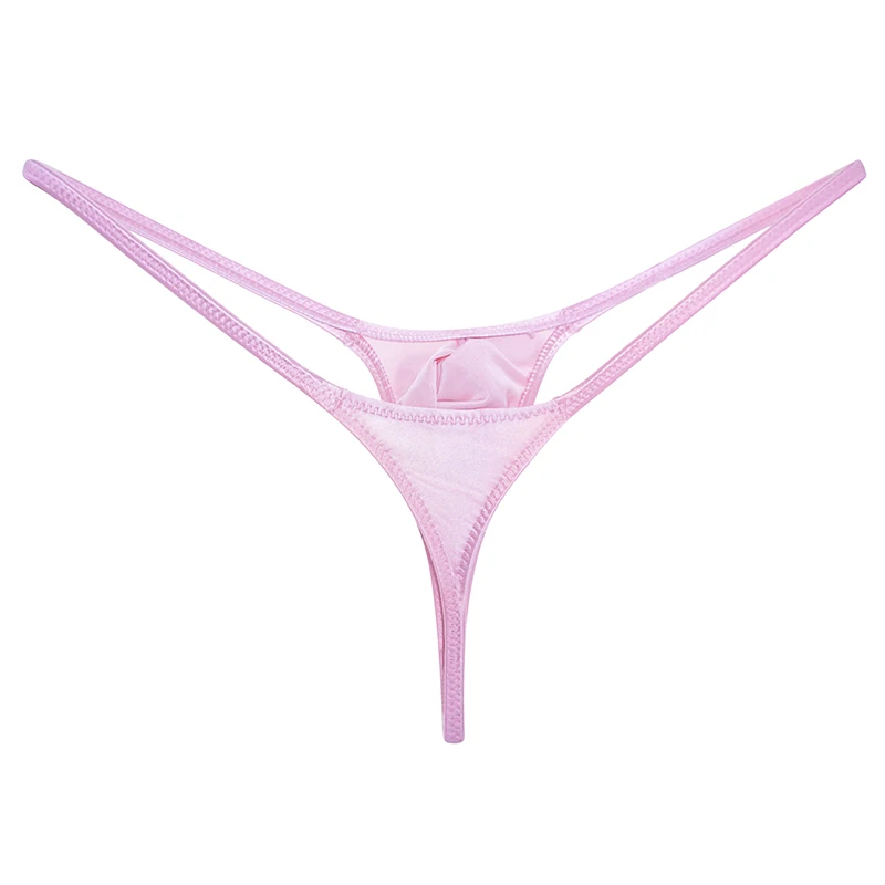 YAULAANG-Sous-vêtements sexy pour hommes, lingerie gay, string gras, brillant, taille basse, haute élasticité