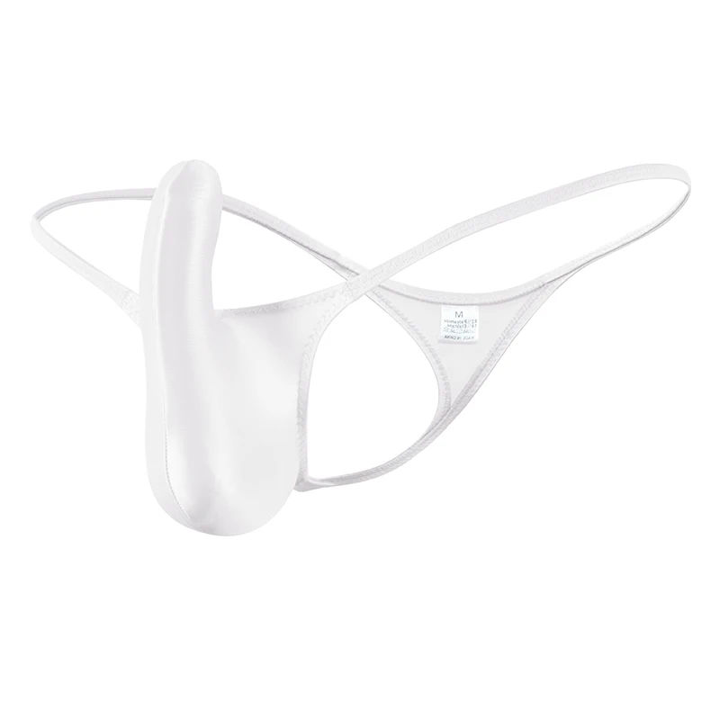 YAULAANG-Sous-vêtements sexy pour hommes, lingerie gay, string gras, brillant, taille basse, haute élasticité