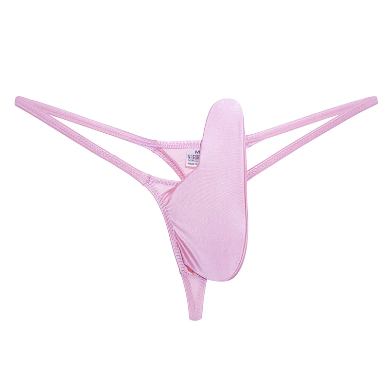 YAULAANG-Sous-vêtements sexy pour hommes, lingerie gay, string gras, brillant, taille basse, haute élasticité