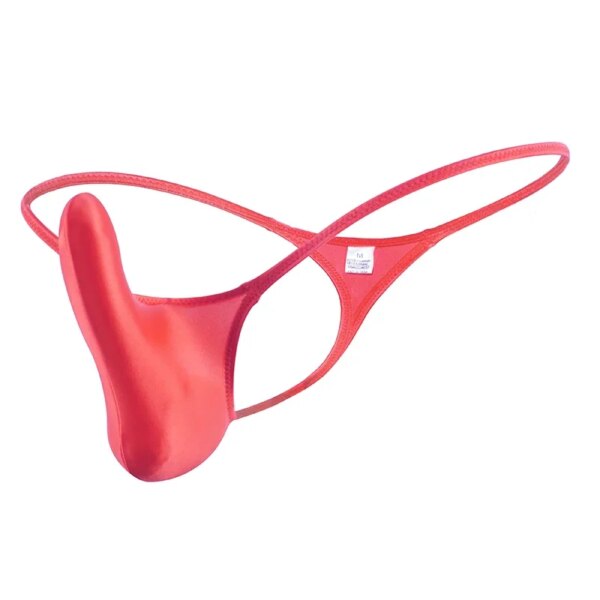 YAULAANG-Sous-vêtements sexy pour hommes, lingerie gay, string gras, brillant, taille basse, haute élasticité – Image 4