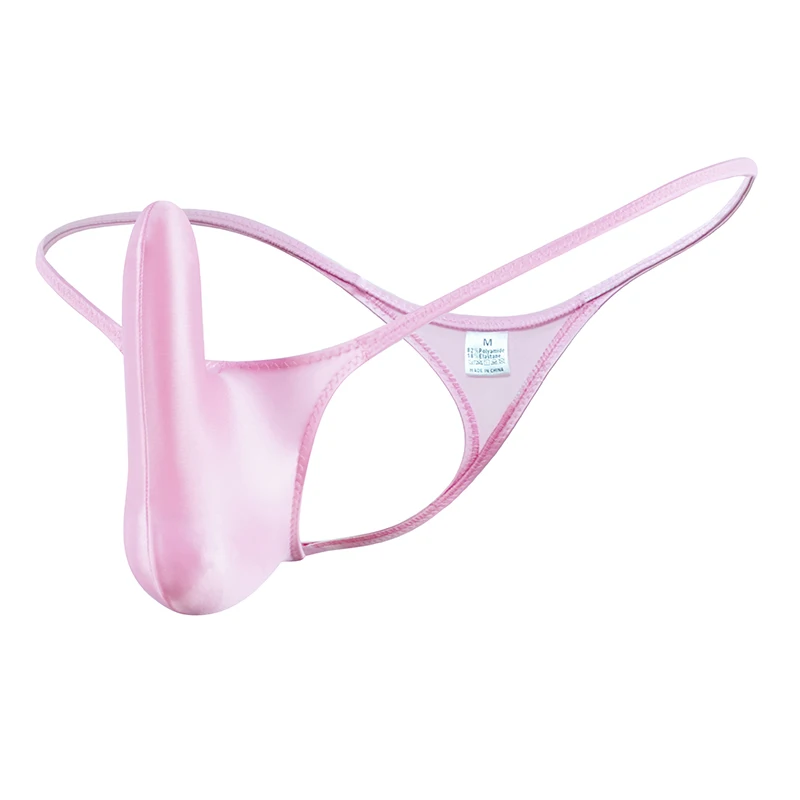 YAULAANG-Sous-vêtements sexy pour hommes, lingerie gay, string gras, brillant, taille basse, haute élasticité