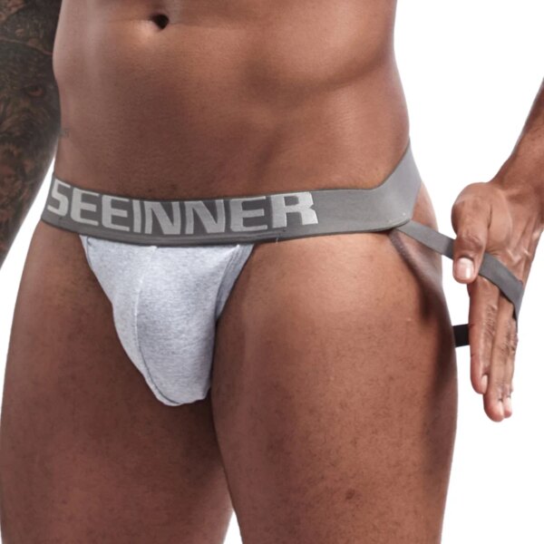 Sous-vêtements sexy en coton pour hommes, Jockstrap, Poudres de pénis, Culottes pour hommes, Strings, Slip Gay, Zones Me Srting – Image 3