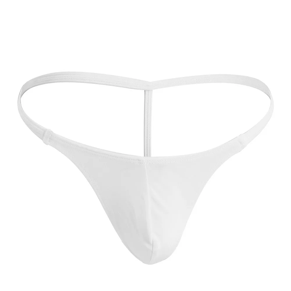 String sexy en poudre transparente pour hommes, bikini taille basse, sous-vêtements confortables, lingerie gay, tongs sans couture