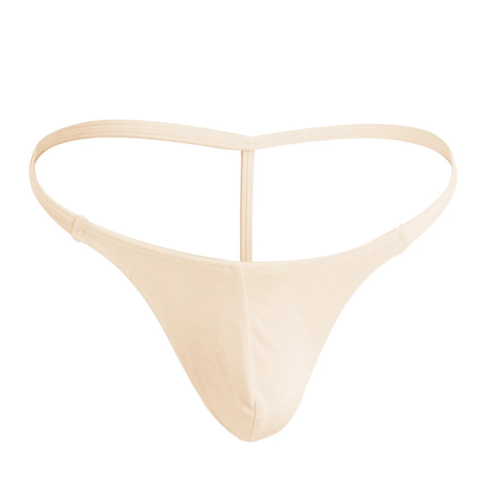 String sexy en poudre transparente pour hommes, bikini taille basse, sous-vêtements confortables, lingerie gay, tongs sans couture