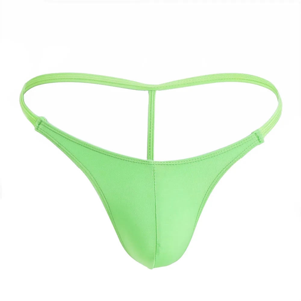 String sexy en poudre transparente pour hommes, bikini taille basse, sous-vêtements confortables, lingerie gay, tongs sans couture